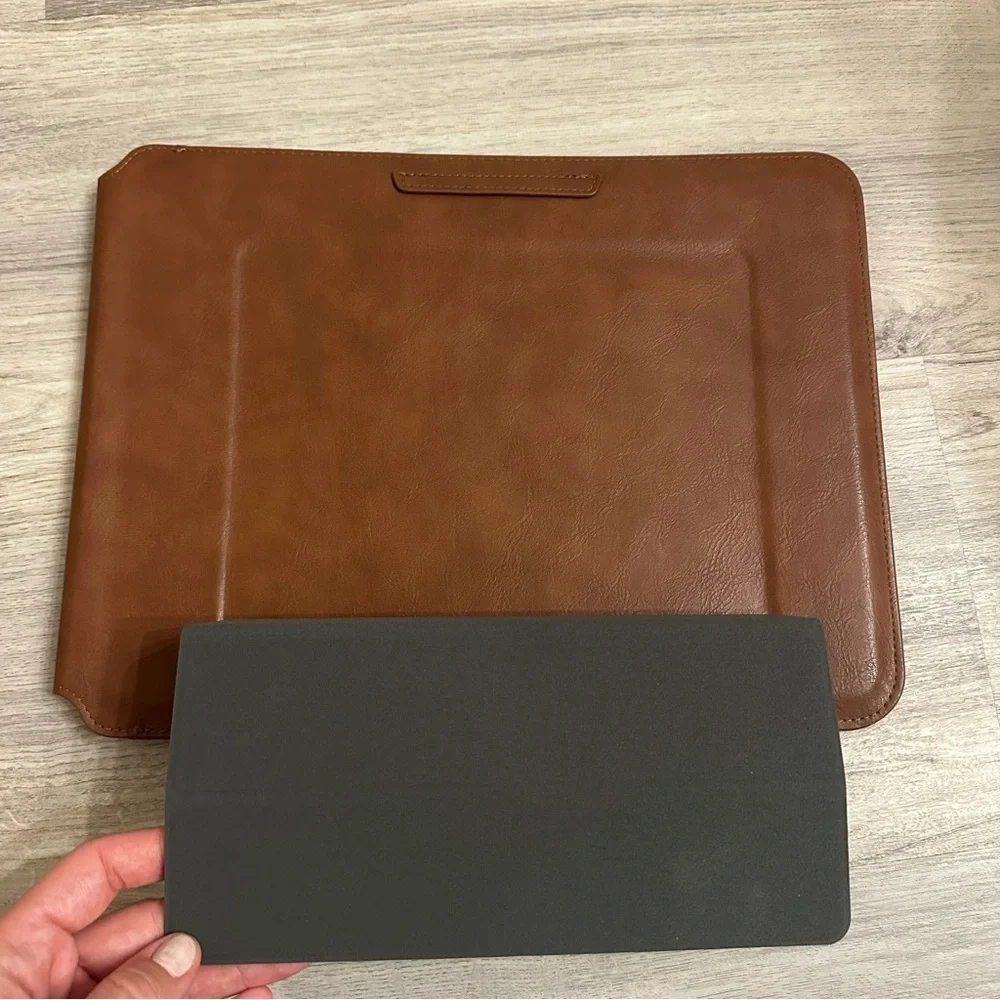 Leather laptop iPad sleeve Leather Laptop Case with Mouse Pad Notebook Computer